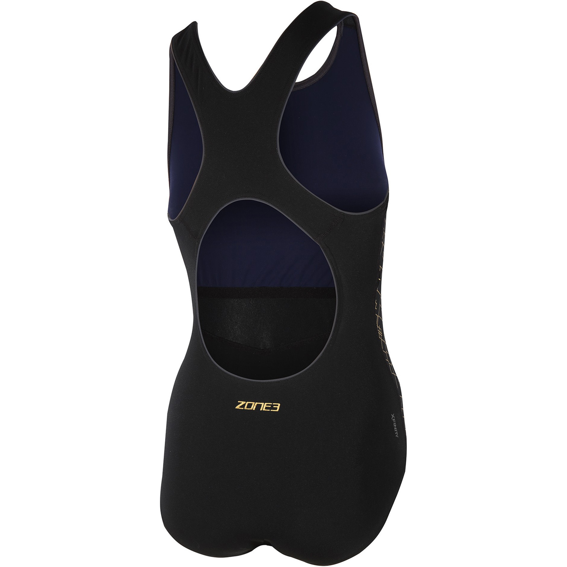 Zone3 Iconic Classic Baddräkt För Kvinnor SW20WIC101 - Black / Grå / Gold